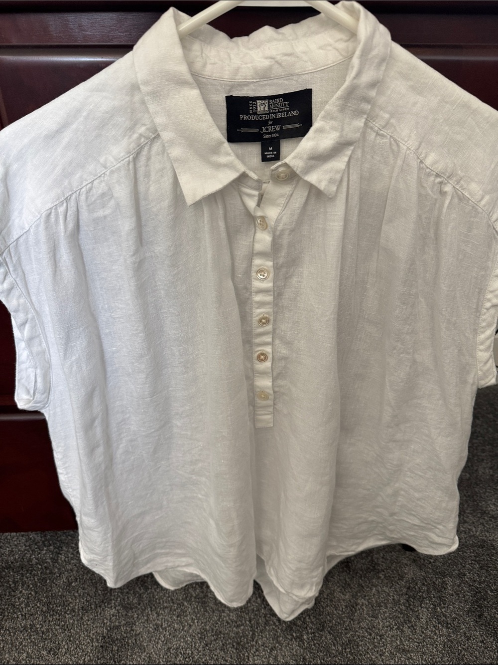 Women’s JCrew linen white shirt - Picture 3 of 8
